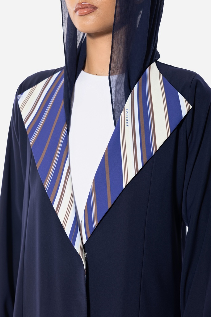 Linear Zip — Navy — detail view