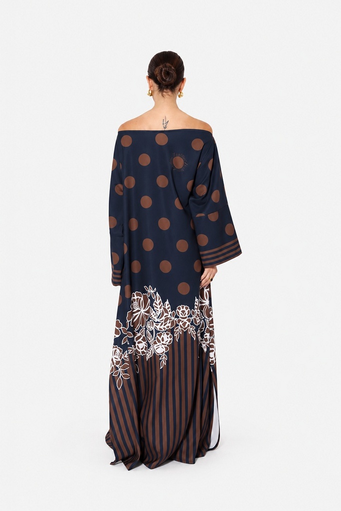 Midnight Floral Kaftan — back