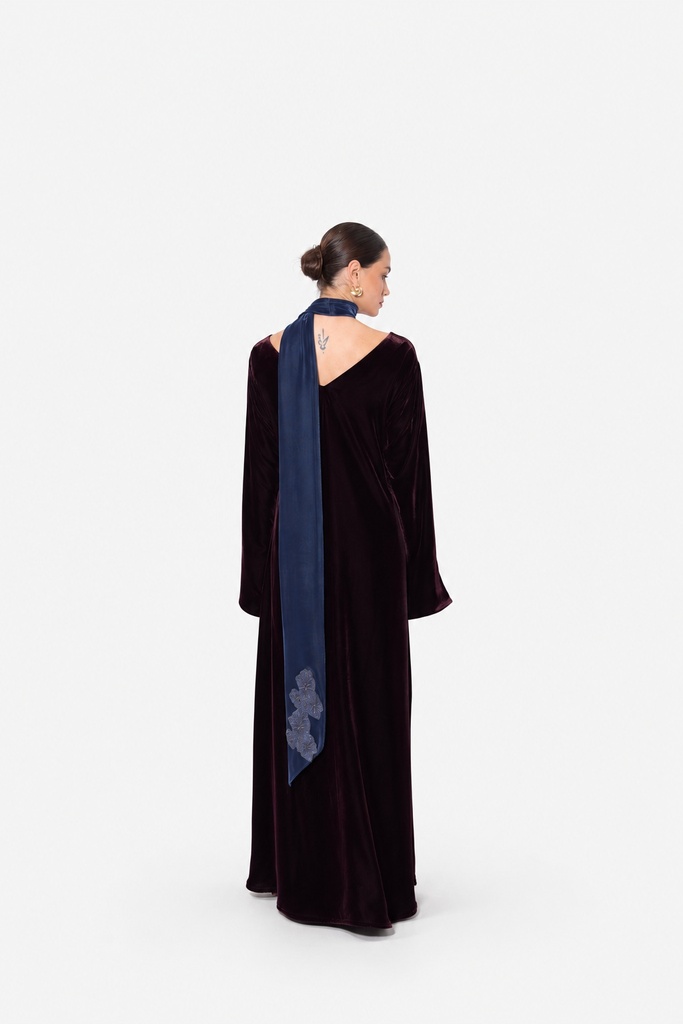Midnight Scarf Jellabiya — back