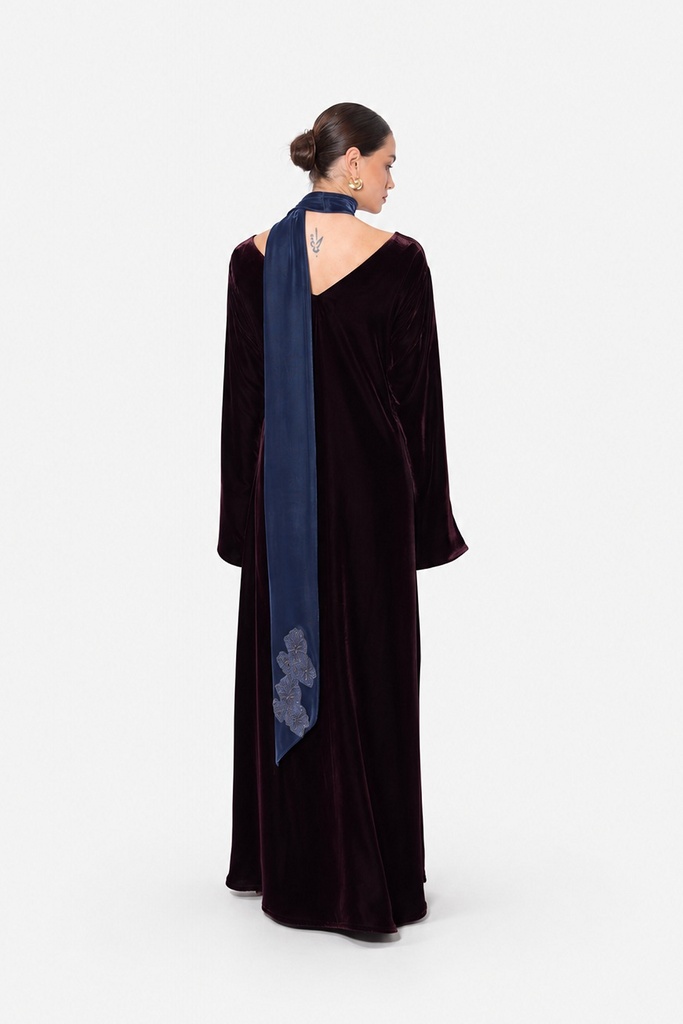 Midnight Scarf Jellabiya — back