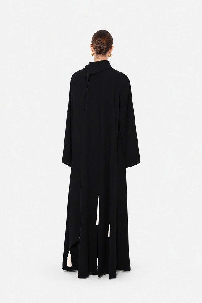 Noir Scarf Kaftan — back