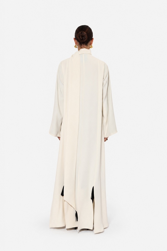 Ivory Scarf Kaftan — back