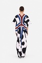 Ruby Abstract Kaftan — back