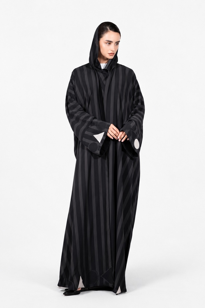 [IG-TEMP-009] Look 09 — Charcoal Stripe